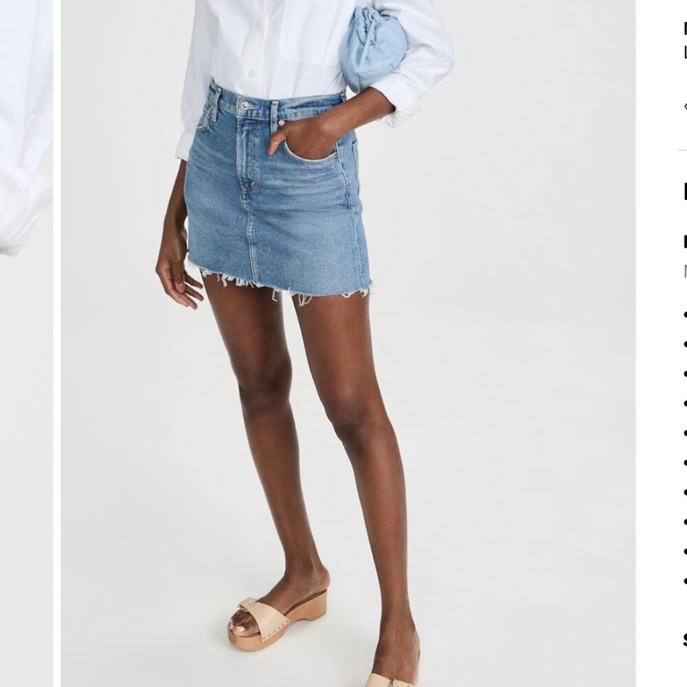 Citizens of Humanity Beatnik Denim Mini Skirt light blue 28
